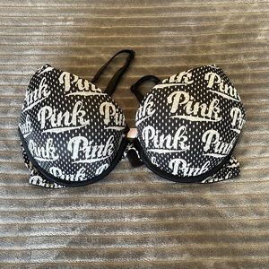 Victoria’s Secret Pink push up bra. Size 34C Good condition